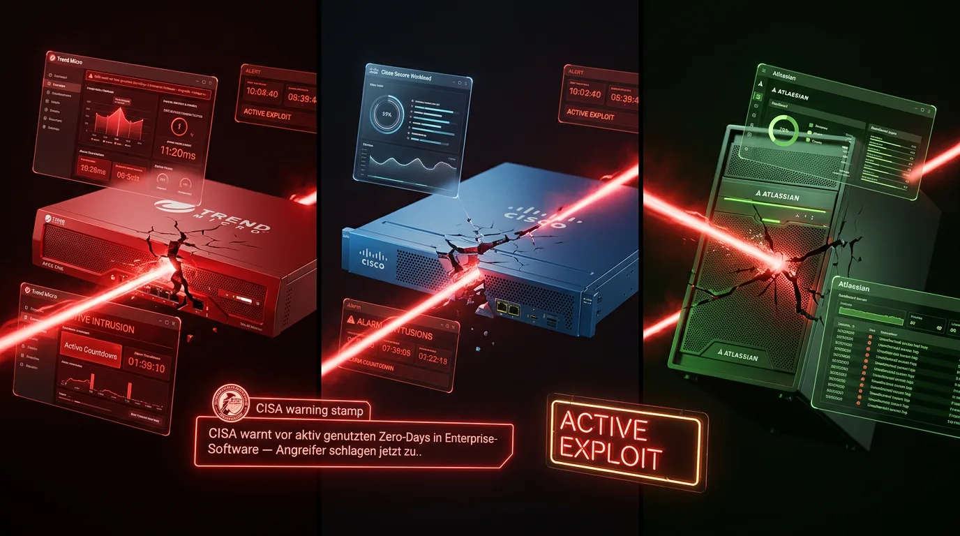 CISA warnt vor aktiv exploitierten Lücken in Trend Micro, Cisco und Atlassian