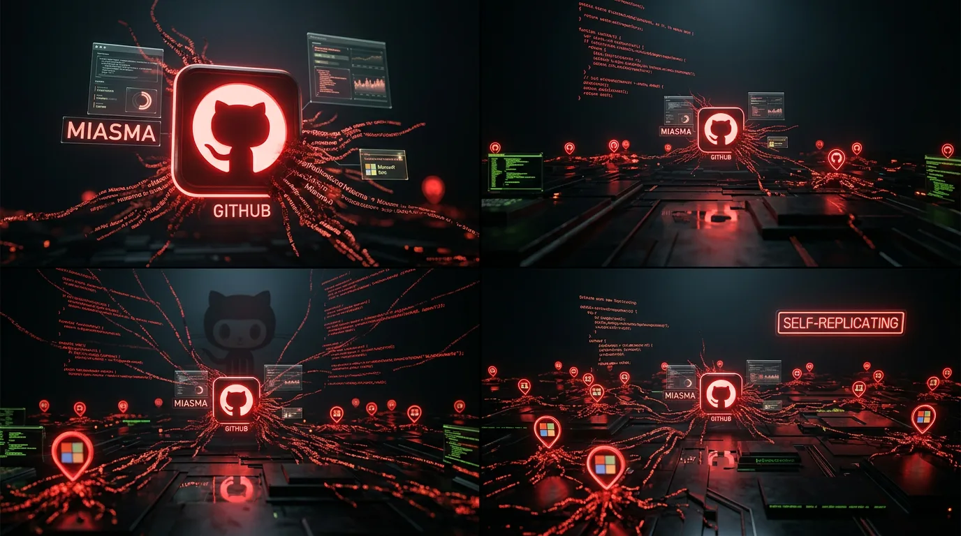 KI-Würmer ohne Patch: Miasma attackiert Microsoft und GitHub